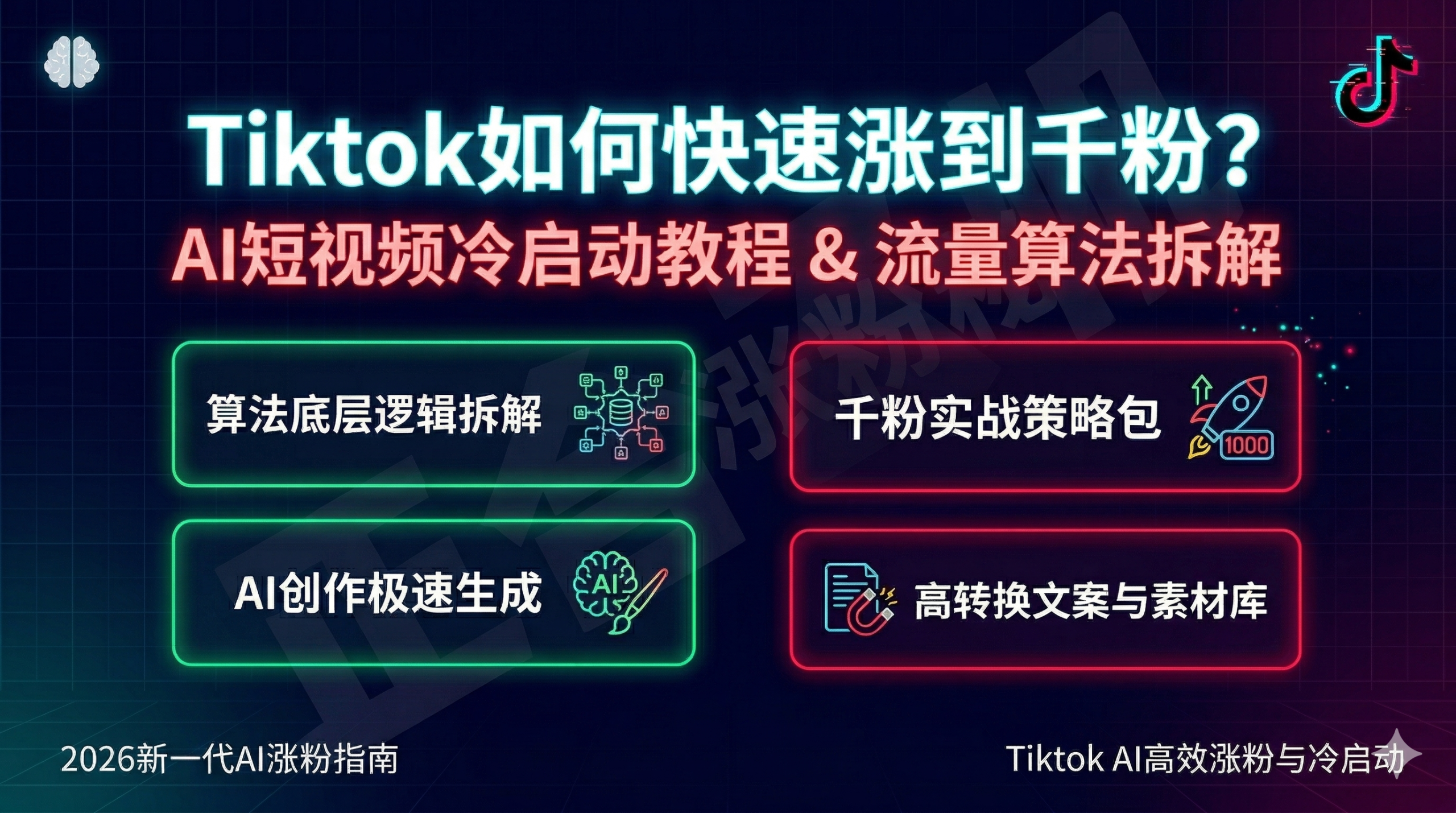 Tiktok如何快速涨到千粉？AI短视频冷启动教程 流量算法拆解-游点逗网络